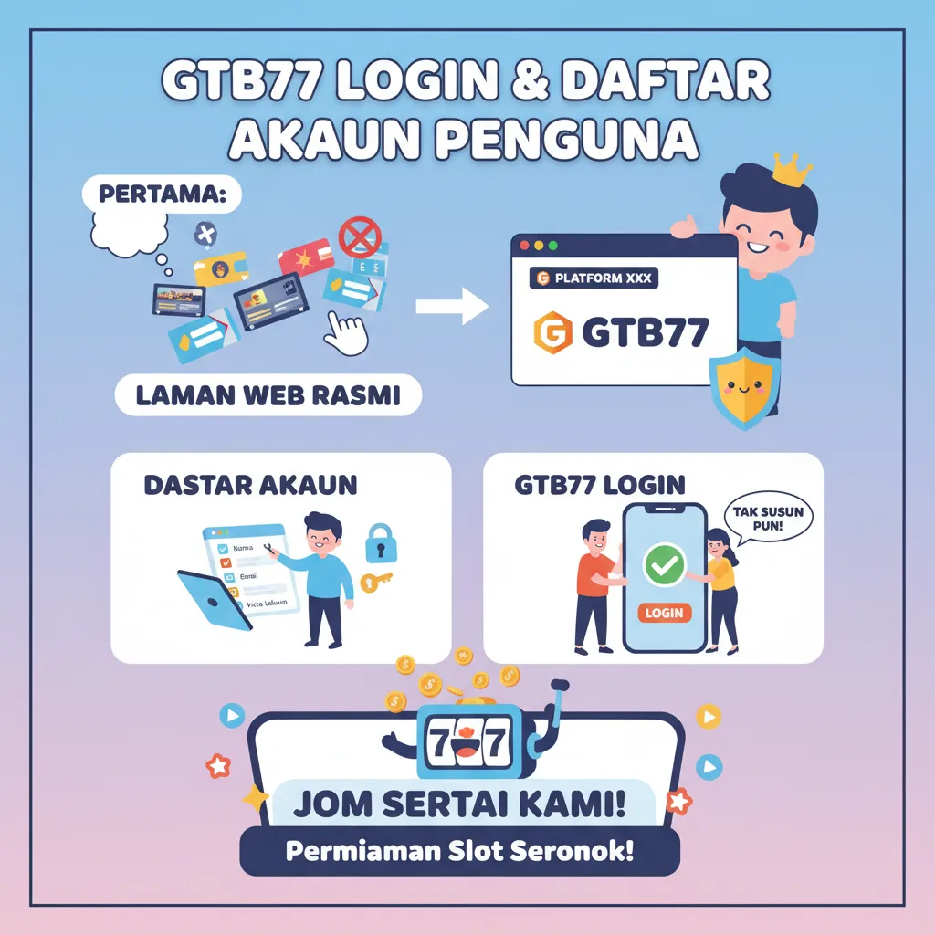 Cara GTB77 Login & Daftar Akaun Pengguna